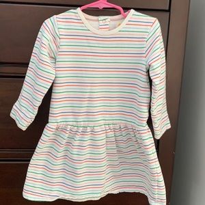 Baby Boden multi-colored stripe sweatshirt dress